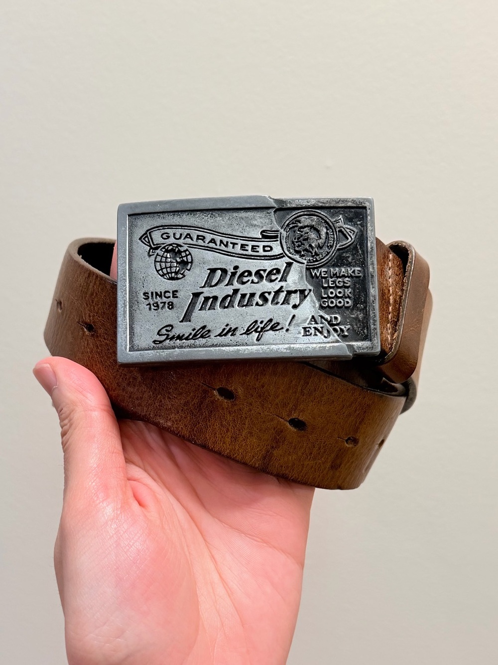 Diesel Vintage Y2K Cowhide Leather Belt